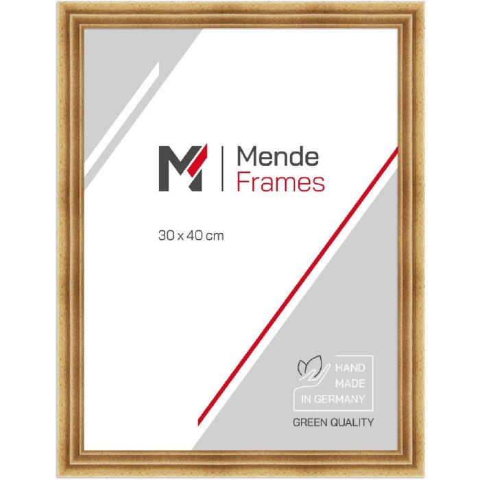 Marco de fotos MendeFrames H410 Landhaus haya 50x60 cm con cristal de museo