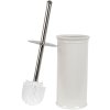 Clayre & Eef Escobillero con Soporte en Cerámica Blanca Ø 11x24 cm