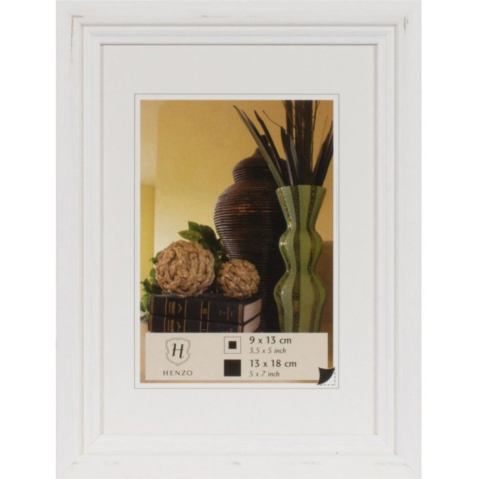 Marco de madera Henzo Artos blanco 13x18 cm