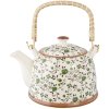 Tetera Clayre & Eef Ø 14x14 cm cerámica flores