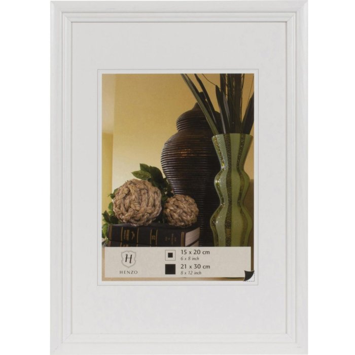 Marco de madera Henzo Artos blanco 21x30 cm Marco para documentos DIN A4