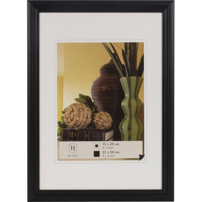 Henzo marco de madera Artos 21x30 cm negro DIN A4 marco de documento