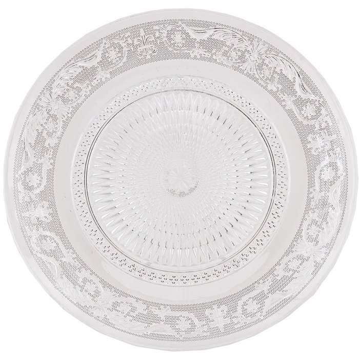 Clayre & Eef 6GL0223 Plato de cristal 23 cm