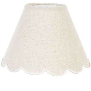 Clayre & Eef 6LAK0028 Pantalla blanca Ø 22x16 cm