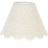Clayre & Eef 6LAK0028 Pantalla blanca Ø 22x16 cm
