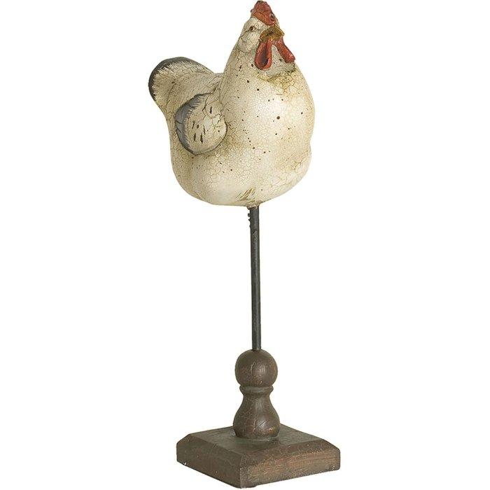 Figura de gallo de pie de aspecto vintage 13,5x8x12,5 cm