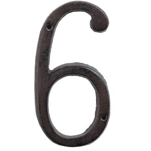 Número (6) Número de la casa con 15...