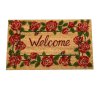 Clayre & Eef Felpudo de bienvenida con decoración de rosas 75x45 cm