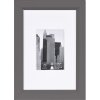 Henzo Marco de plástico Metallica gris oscuro 10x15 cm con passepartout 5x7 cm