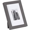 Henzo Marco de plástico Metallica gris oscuro 10x15 cm con passepartout 5x7 cm
