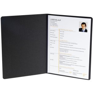 Carpeta de solicitud 2 piezas manila lino negro 30 hojas