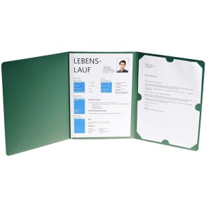 Carpeta de aplicación 3 piezas con carril clip verde