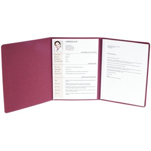 Carpeta de aplicación 3 piezas Manila lino burdeos