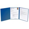 Carpeta de aplicación 3 piezas 2 abrazaderas cuero azul