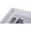 Henzo marco de plástico METALLICA blanco 15x20 cm con passe-partout 10x15 cm