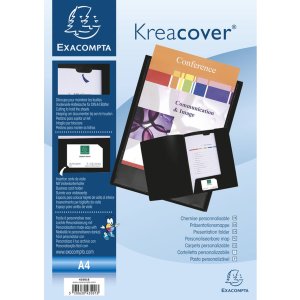 Carpeta de presentación de PP Krea Cover, para formato DIN A4 Negro