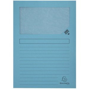 Paquete de 25 carpetas con ventana Forever A4 - Azul claro