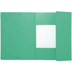 Carpeta de gran capacidad con banda elástica y 3 solapas de cartón Manila 425g Nature Future, para tamaño DIN A4 Verde