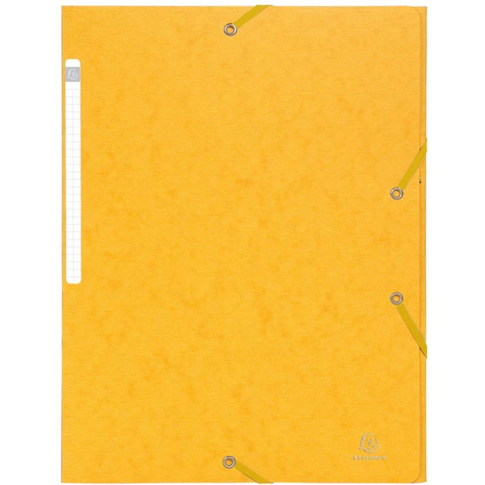 Carpeta banda elástica 3 solapas Scotten Manila cartón 400g DIN A4 amarillo