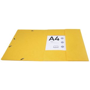 Carpeta banda elástica 3 solapas Scotten Manila cartón 400g DIN A4 amarillo