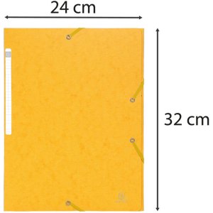 Carpeta banda elástica 3 solapas Scotten Manila cartón 400g DIN A4 amarillo