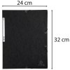 A4+ mE Manila 400g carpeta negra con 3 solapas