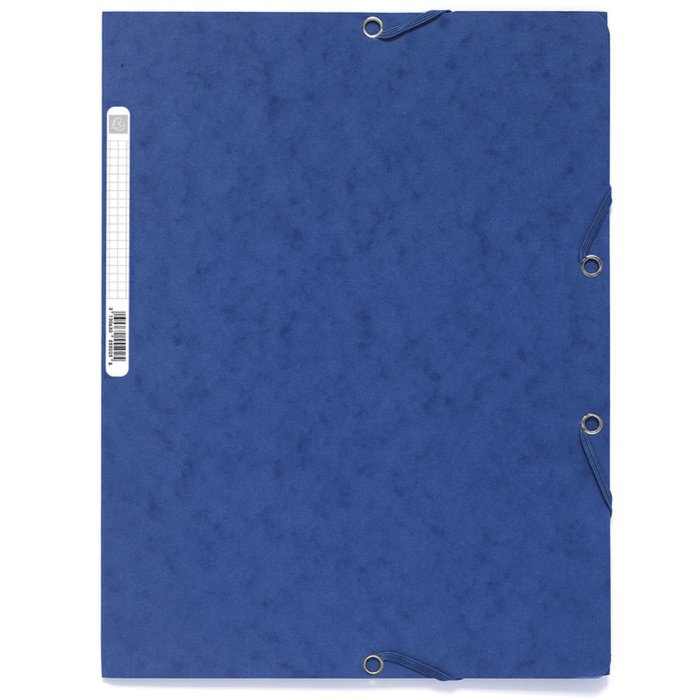 Carpeta con 3 solapas y banda elástica Cartón Manila 400g-m2 - A4 Azul