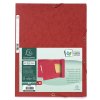 Carpeta Exacompta con 3 solapas y banda elástica Cartón Manila 400g-m² - A4 Rojo