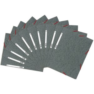 Carpeta con 3 solapas y banda elástica Cartón Manila 400g-m2 - A4 Gris