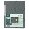 Carpeta con 3 solapas y banda elástica Cartón Manila 400g-m2 - A4 Gris