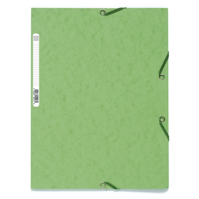 Carpeta con 3 solapas y banda elástica Cartón Manila 400g-m2 - A4 Verde lima