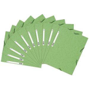 Carpeta con 3 solapas y banda elástica Cartón Manila 400g-m2 - A4 Verde lima