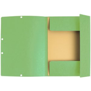 Carpeta con 3 solapas y banda elástica Cartón Manila 400g-m2 - A4 Verde lima