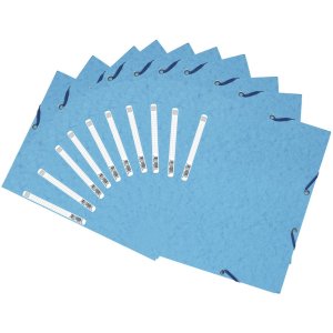 Carpeta con 3 solapas y banda elástica Cartulina Manila 400g-m2 - A4 Turquesa