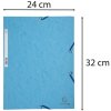 Carpeta con 3 solapas y banda elástica Cartulina Manila 400g-m2 - A4 Turquesa