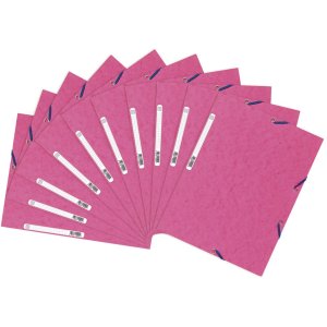 Carpeta con 3 solapas y banda elástica Cartulina Manila 400g-m2 - A4 Rosa