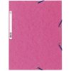 Carpeta con 3 solapas y banda elástica Cartulina Manila 400g-m2 - A4 Rosa