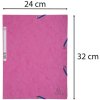 Carpeta con 3 solapas y banda elástica Cartulina Manila 400g-m2 - A4 Rosa