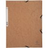 Carpeta banda elástica 3 solapas Manila cartón 400g DIN A4 tabaco