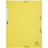 Exacompta Carpeta con banda elástica 3 solapas Manila cartón DIN A4 citrus amarillo