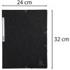 Carpeta Exacompta elástica 3 solapas Cartón Manila 355g DIN A4 negro