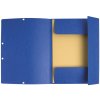 Carpeta con banda elástica y 3 solapas de cartón Manila 355 g, para tamaño DIN A4 Azul