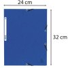 Carpeta con banda elástica y 3 solapas de cartón Manila 355 g, para tamaño DIN A4 Azul
