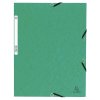 Carpeta con banda elástica y 3 solapas de cartón Manila 355 g, para DIN A4 Verde