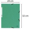 Carpeta con banda elástica y 3 solapas de cartón Manila 355 g, para DIN A4 Verde