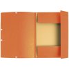 Carpeta con banda elástica y 3 solapas de cartón Manila 355 g, para DIN A4 Naranja