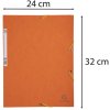 Carpeta con banda elástica y 3 solapas de cartón Manila 355 g, para DIN A4 Naranja