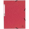 Exacompta carpeta elástica 3 solapas Manila cartón 355g formato DIN A4 rojo