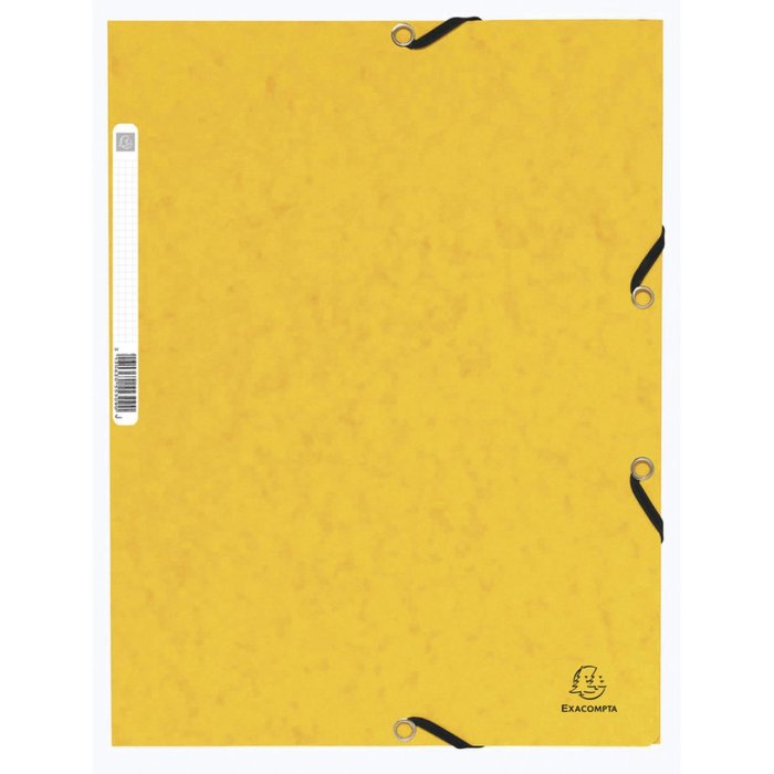 Exacompta carpeta elástica 3 solapas Manila cartón DIN A4 amarillo 355g