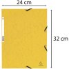 Exacompta carpeta elástica 3 solapas Manila cartón DIN A4 amarillo 355g